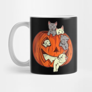 Cats Pumpkin Jack O Lantern Cat Halloween Costume Kids Girls Mug